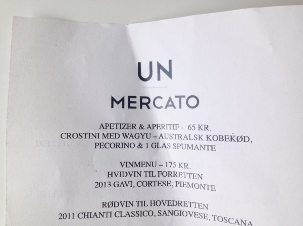 DiningWeek 2015 - Un Mercato